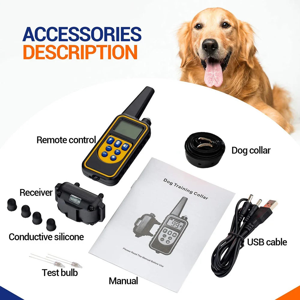 Dogsy™ Electric Dog Training Collar Shock Remote Control Waterproof Rechargeable