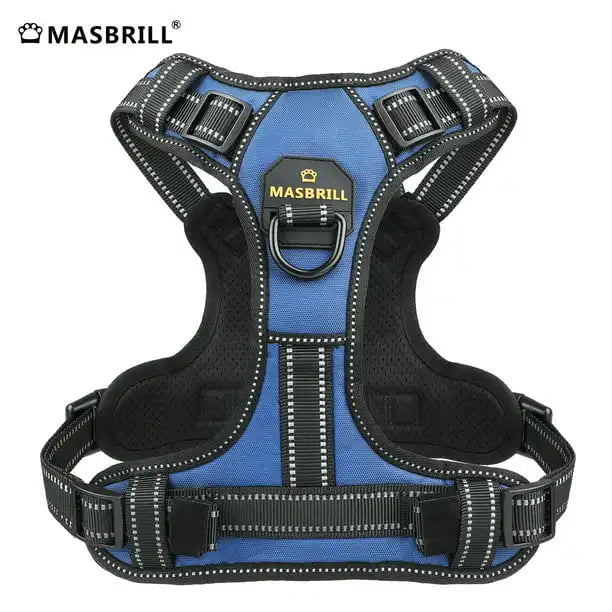 MASBRILL No Pull Dog Harness Pet Reflective Nylon Adjustable Safe